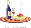 Bowl of Spaghetti-Bottle of Wine